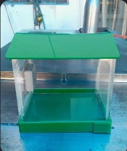 Green custom charity donation box